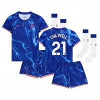 Chelsea Ben Chilwell #21 Fußballbekleidung Heimtrikot Kinder 2024-25 Kurzarm (+ kurze hosen)